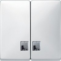 Лицевая панель Schneider Electric Merten Antique для 2-кл. выключателя с подсветкой белый